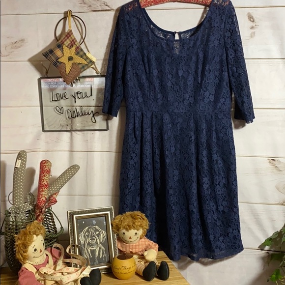 Miami; Midnight Blue; Midi; Shift Dress; L - Picture 1 of 7